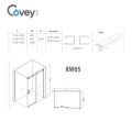 Salle de douche de salle de bains en acier inoxydable coulissante avec certification Ce (KW05)